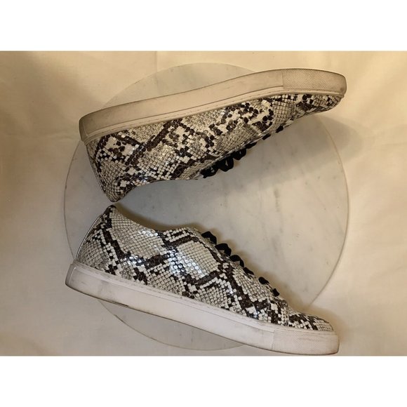 Kenneth Cole Women Sneakers, Off White & Black Snakeskin Print Size 10 - Picture 4 of 5